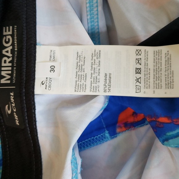 Rip Curl Mirage Resinate stretch board shorts. NWT. Size 30 18 " length - Picture 5 of 10